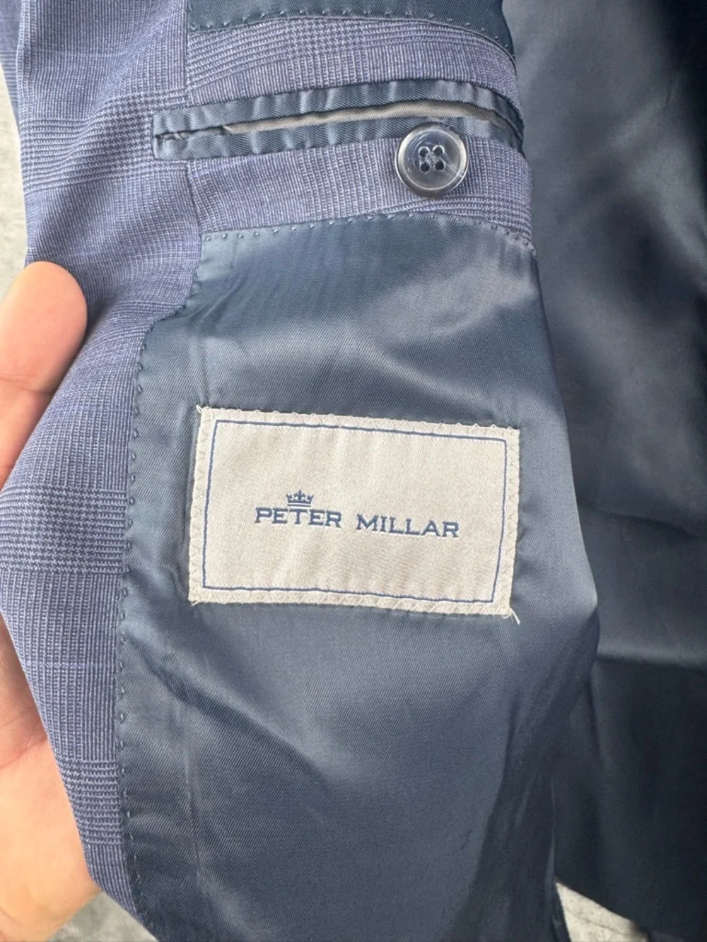 Peter Millar Flynn CT Classic Fit Solid Wool Suit Mens 48 T‎ L Italy Business